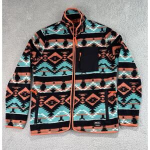 WESC Aztec Western Moritz Blanket AOP Fleece Jacket Men’s M Woman’s L Full Zip